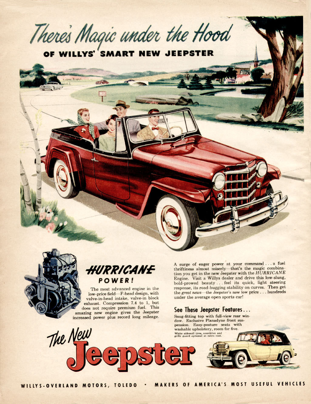 1950 Jeep Auto Advertising